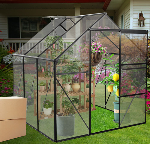 6x6ft black aluminum walk - 6x6ft,
