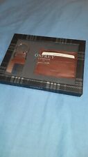 osprey london brand new brown leather tassles keyring in box bnwt