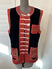 Vintage Black Velvet Red