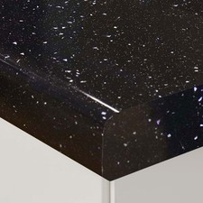 Black sparkle laminated - black,