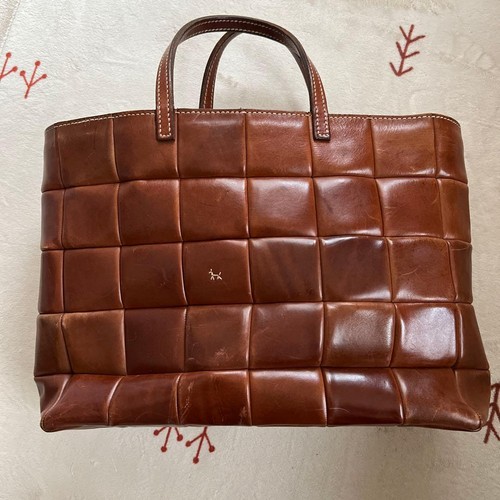 Henry cuir tote bag - cuir, beige