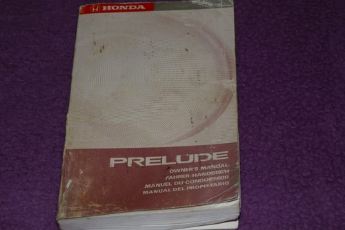 Honda prelude owners manual - prelude,