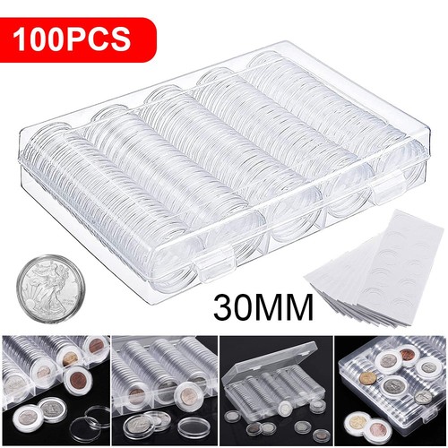 30mm plastic coin holder - plastic,
