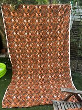 Mid Century Abstract Barkcloth Vintage Fabric there are 2 Large Pieces 