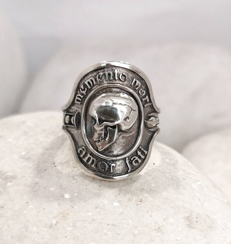 Memento mori ring silver - memento,