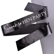 TEAM BRIDE SASHES - Hen Party Hen Night Sash Accessories Fillers Black & White