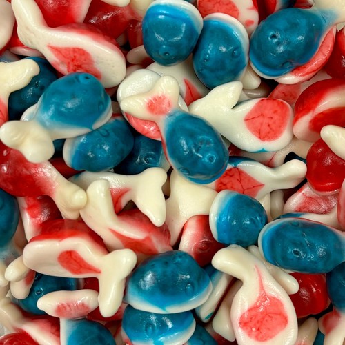 Jelly filled whales retro - whales,