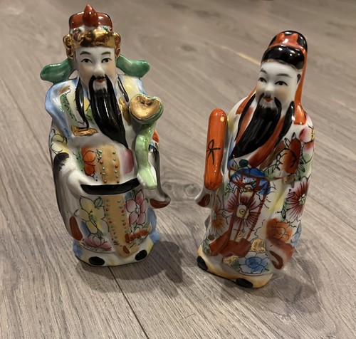 Pair chinese painted men - of,
