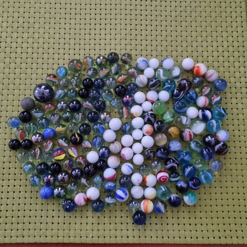 Vintage glass mixed color - glass,