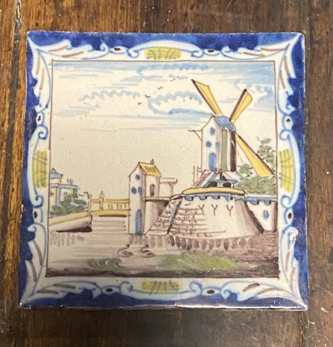 Dutch delft polychrome - dutch, tile