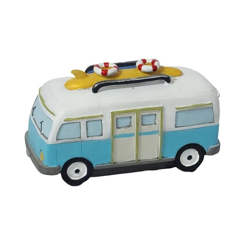 Blue and white - white, camper