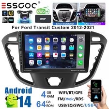 DAB+ For Ford Transit Custom Apple Carplay Android 14 Car Stereo Radio GPS 4+64G