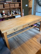 Habitat Olivia Solid beech kitchen Dining room table Freestanding with drawers