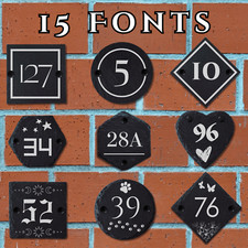 Personalised Slate House Number Sign Gate / Door Plaque Street Name Address Gift