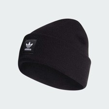ADIDAS Originals mens trefoil logo beanie in black RRP £19.95