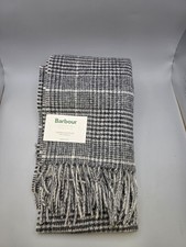 Barbour Noelle Grey Reversible 100% Lambswool Scarf  Scarves Tartan Genuine  NEW