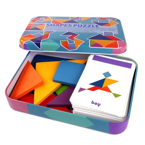 Wooden tangram puzzle - wooden,