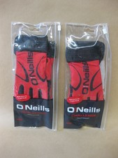 2 Pairs Children's O'Neills Challenge Gaelic Gloves ~ Red & Black