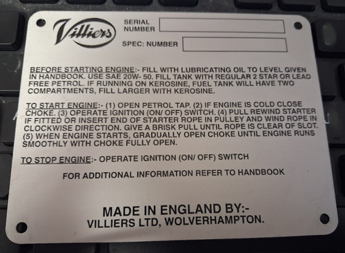 New villiers stationary engine - new,