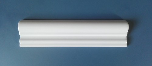 White tile border dado - white,