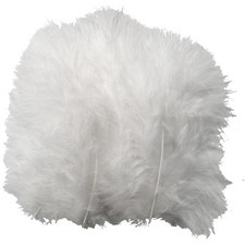 Turkey Feathers Craft Wedding Decoration 15 Pieces 5-12 cm Embellishment White