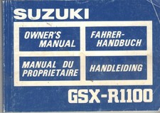 SUZUKI GSXR1100 H,1987 OWNERS