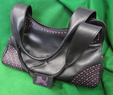 Cicca purple cat leather black - leather,