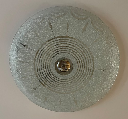 Vintage 1950s round glass - round,