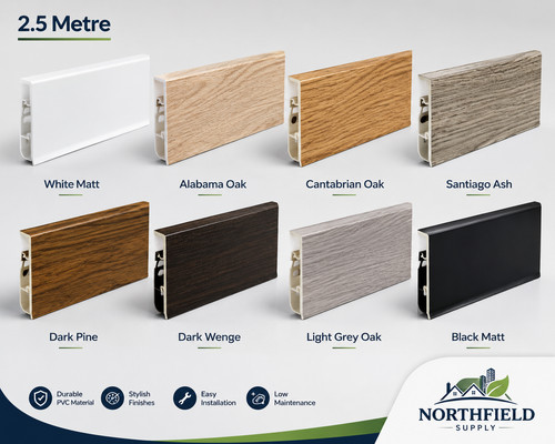 Skirting board 75mm pvc cable - board,