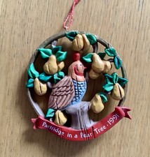 Vintage Hallmark Keepsake Series 1991 Ornament Partridge In A Pear Tree