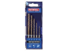 Faithfull HSSE M35 Cobalt Quick-Change Impact Drill Bit Set 5 Piece FAIQCSET5