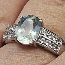 Vtg Sterling Silver Green