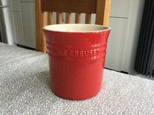 Le Creuset Red Stoneware Large Utensil Jar Biscuit Barrel 2.1 L - No Lid