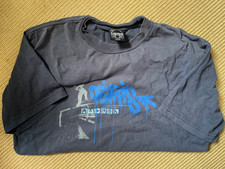 Unique ONE OFF Vintage Original "Osiris" Street Art Tag Navy Blue T-Shirt Size L