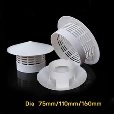 Breathable Cap Inside Dia 75mm/110mm/160mm Roof Vent Rain Cap Hat Breathable PVC