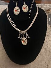 ELVIS PRESLEY NECKLACE EARRING JEWELLERY SET ELVIS NECKLACE GIFT FOR HER MUSIC