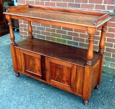 Victorian antique buffet sideboard dresser cabinet solid Cuban flame mahogany
