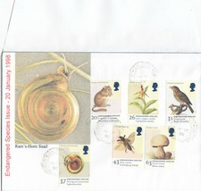 Endangered Species GB CLASSIC CDS Covers FDC  Snailbeach 1998 CLEARANCE (93869)
