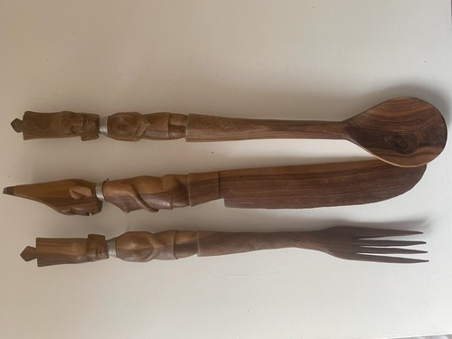 Hand carved wooden tribal - hand,