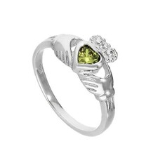 Sterling Silver & Peridot CZ