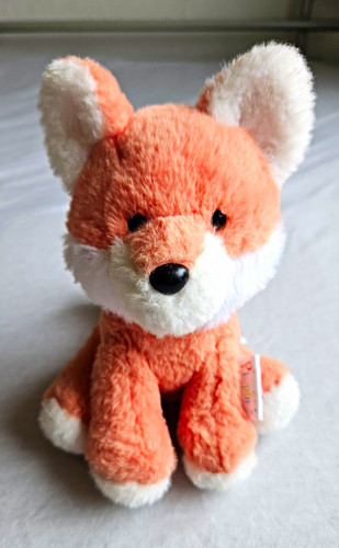 Pink fox soft plush - pink, toy