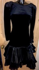Vintage 80s Black Velvet RARA