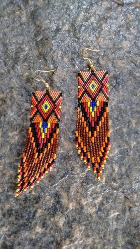 Tribal earrings native large - native,