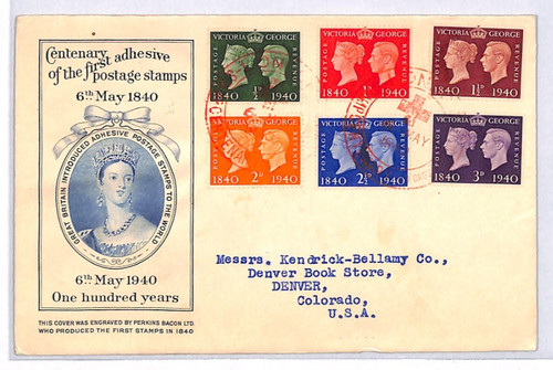 Kgvi fdc 1940 postage - gb,