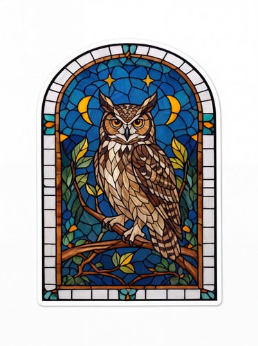 Bird stained glass - glass, window