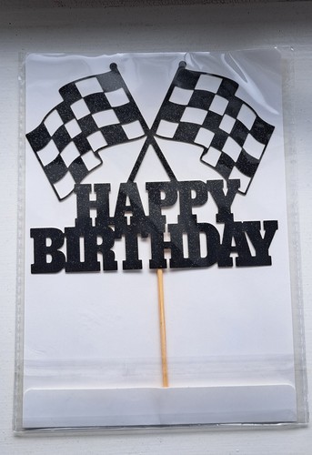 Racing flags birthday cake - racing,
