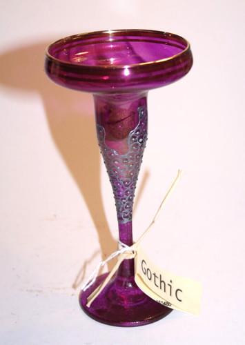 Purple gothic glass vase - glass,