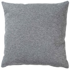 Classic Herringbone Tweed Cushion in Stone Grey. 17x17" Square Cover