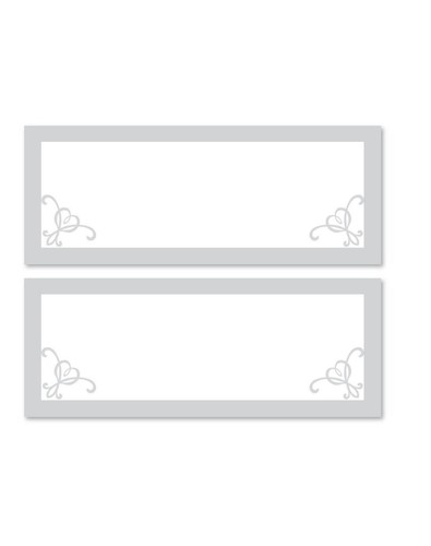Silver table place - silver, name