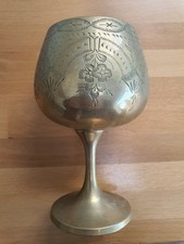 Vintage Brass Metal Goblet